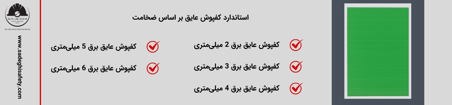 استاندارد کفپوش عایق بر اساس ضخامت